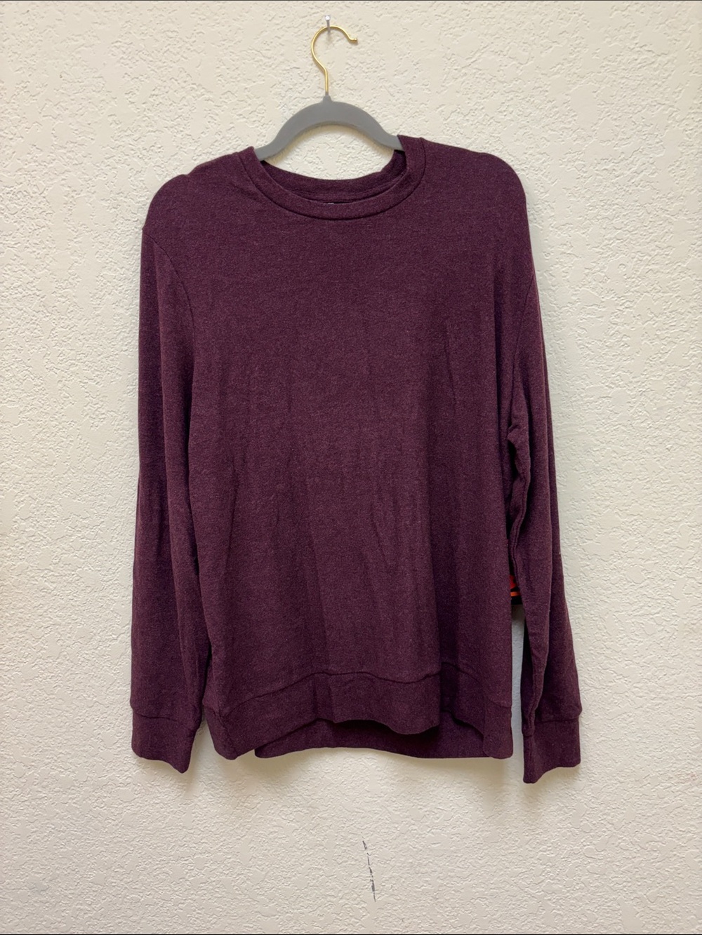 32 Degrees Plum Crewneck Long Sleeve Top
